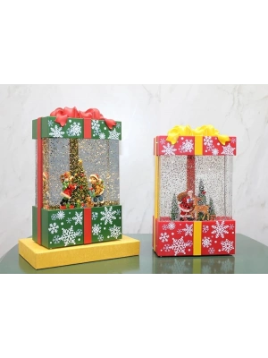 Yılbaşı Temalı Işıklı Müzikli Kar Küresi Alk3188