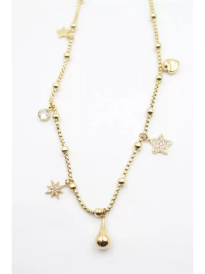 Yıldız Charm Kolye - Altın