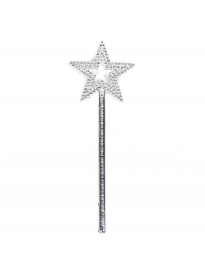 Yıldız Model Peri Asası Melek Asası Prenses Asası Metalize Gümüş Renk