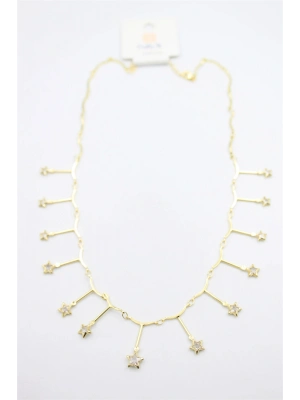 Yıldız Sallantılı Kolye - Altın