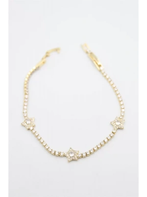 Yıldız Taşlı VİP Bileklik - Altın