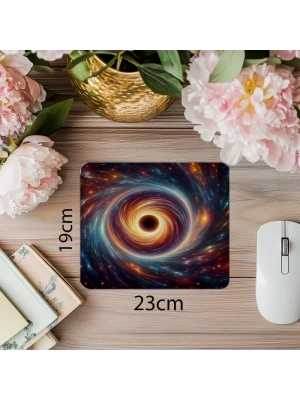Yıldızları Yutan Kozmik Mouse Pad - 19x23 cm 2 mm Dikdörtgen İthal Baskılı Mouse Pad