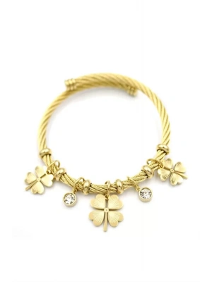 Yonca Charm Bilezik - Altın