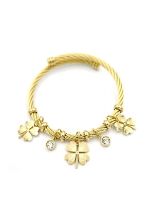 Yonca Charm Bilezik - Altın