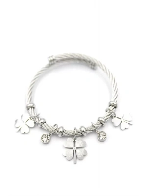 Yonca Charm Bilezik - Gümüş