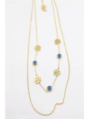 Yonca Nazar Kolye - Altın