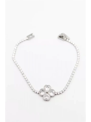 Yonca Su Yolu Bileklik - Gümüş