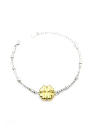 Yonca Zincir Bileklik - Altın