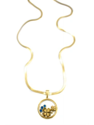 Yoncalı Fanus İtalyan Kolye - Altın