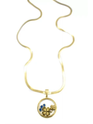 Yoncalı Fanus İtalyan Kolye - Altın