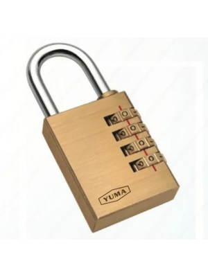 Yuma Pirinç Şifreli Asma Kilit - 4 Basamaklı 50mm