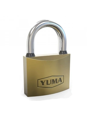 Yuma Sarı Kaplama Döküm Kısa Asma Kilit 50mm