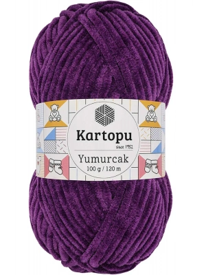 Yumurcak Kadife El Örgü İpi Açık Mor K719