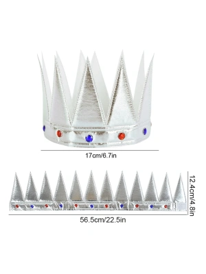 Yumuşak Gümüş Kral Tacı 55 cm