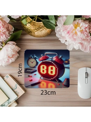 Yumuşak Işıklı Eski Alarm Mouse Pad - 19x23 cm 2 mm Dikdörtgen İthal Baskılı Mouse Pad