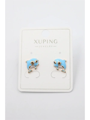 Yunus Balığı Küpe - Altın