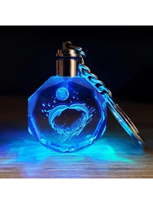 Yunus Balığı Tasarımlı Renk Değiştiren Işıklı Anahtarlık