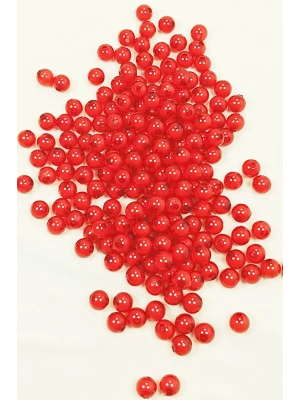 Yuvarlak Boncuk İçten Boncuklu Bileklik Çanta Boncuğu 8 mm 50 gr Kırmızı - BNC473