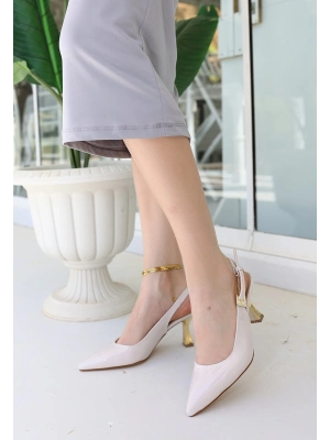 Zalin Bej Rugan Topuklu Ayakkabı