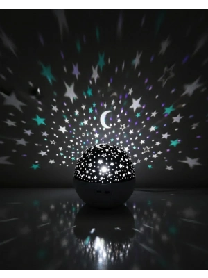 ® Zaman Ayarlı Fişli Yıldız Projektör Ortam Lambası