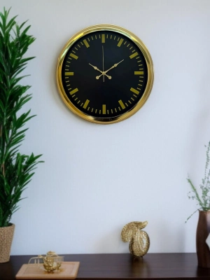 ® Zarif Klasik Stil 40 Cm Metal Gold Duvar Saati