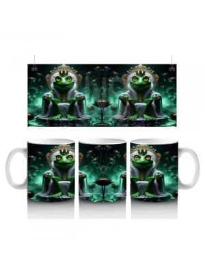 Zehirli İksir Kazanının Başında Bekleyen Büyücü Figürlü Cadılar Bayramı Baskılı Kupa Bardak