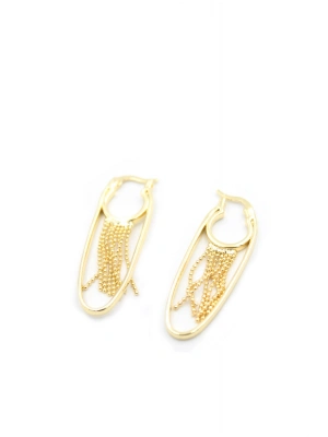 Zincir Sallantılı Küpe - Altın