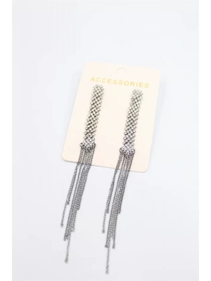 Zincir Sallantılı Küpe - Siyah