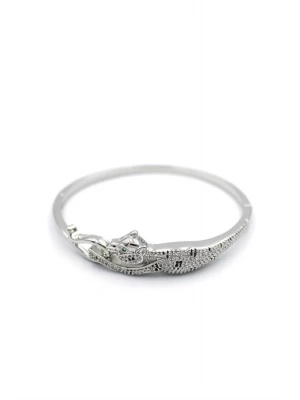Zirkon Leopar Bilezik - Gümüş