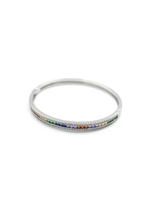 Zirkon Taşlı Bilezik - Gümüş