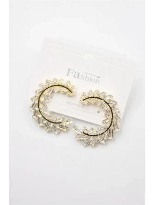 Zirkon Taşlı Küpe - Altın