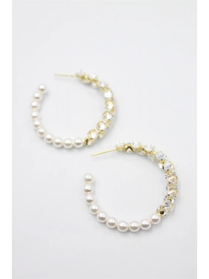 Zirkon Taşlı Küpe - Altın