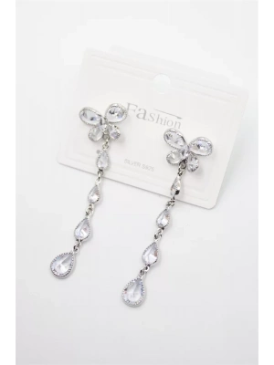 Zirkon Taşlı Küpe - Gümüş