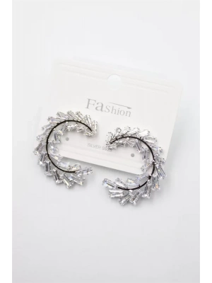 Zirkon Taşlı Küpe - Gümüş