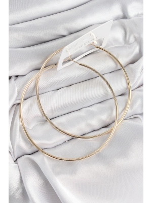 ® Pirinç Halka Model Gold Renk Kadın Küpe