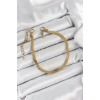 ÇOK SATAN BFS 316L Çelik Gold Renk Yassı Zincir Model Kadın Bileklik