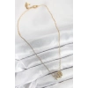 ÇOK SATAN BFS 316L Çelik Zirkon Taşlı Sarmal Model Gold Renk Kadın Kolye