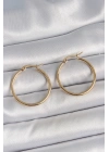 316 Çelik Gold Renk 27 mm Halka Model Kadın Küpe