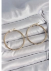 316 Çelik Gold Renk 43 mm Halka Model Kadın Küpe