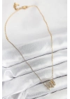 ÇOK SATAN 316L Çelik Zirkon Taşlı Sarmal Model Gold Renk Kadın Kolye