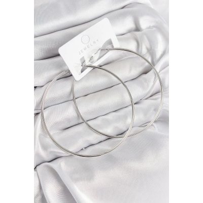 BFS Pirinç Halka Model Gümüş Renk Kadın Küpe