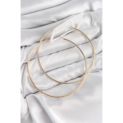 ÇOK SATAN Pirinç Halka Model Gold Renk Kadın Küpe