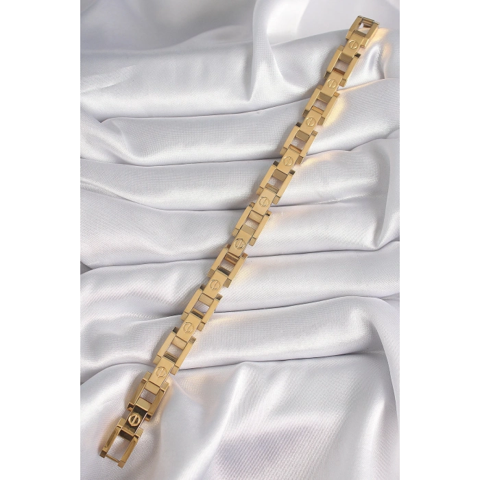 ÇOK SATAN BFS 316L Çelik Gold Renk Unisex Bileklik