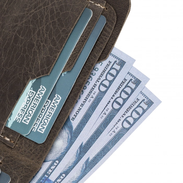 ÇOK SATAN Deri Erkek Cüzdanı RO6 Kahve