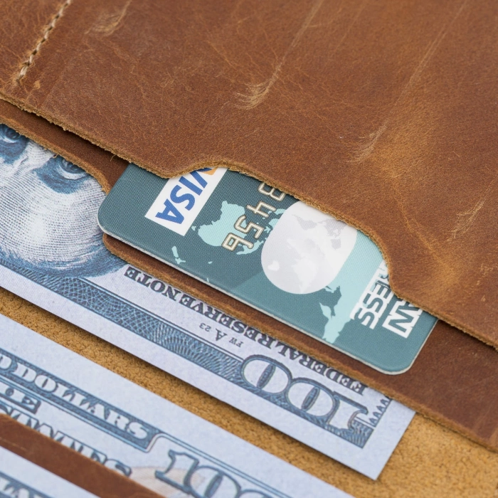 ÇOK SATAN Rio 5.5 inch Uyumlu Deri Kartlıklı Kılıf G19 Taba