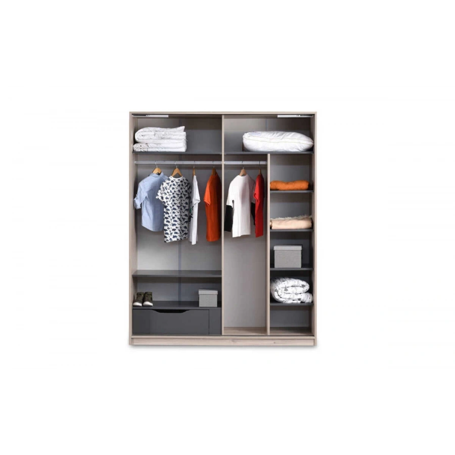 Anka 4 Kapaklı Sürgülü Gardırop