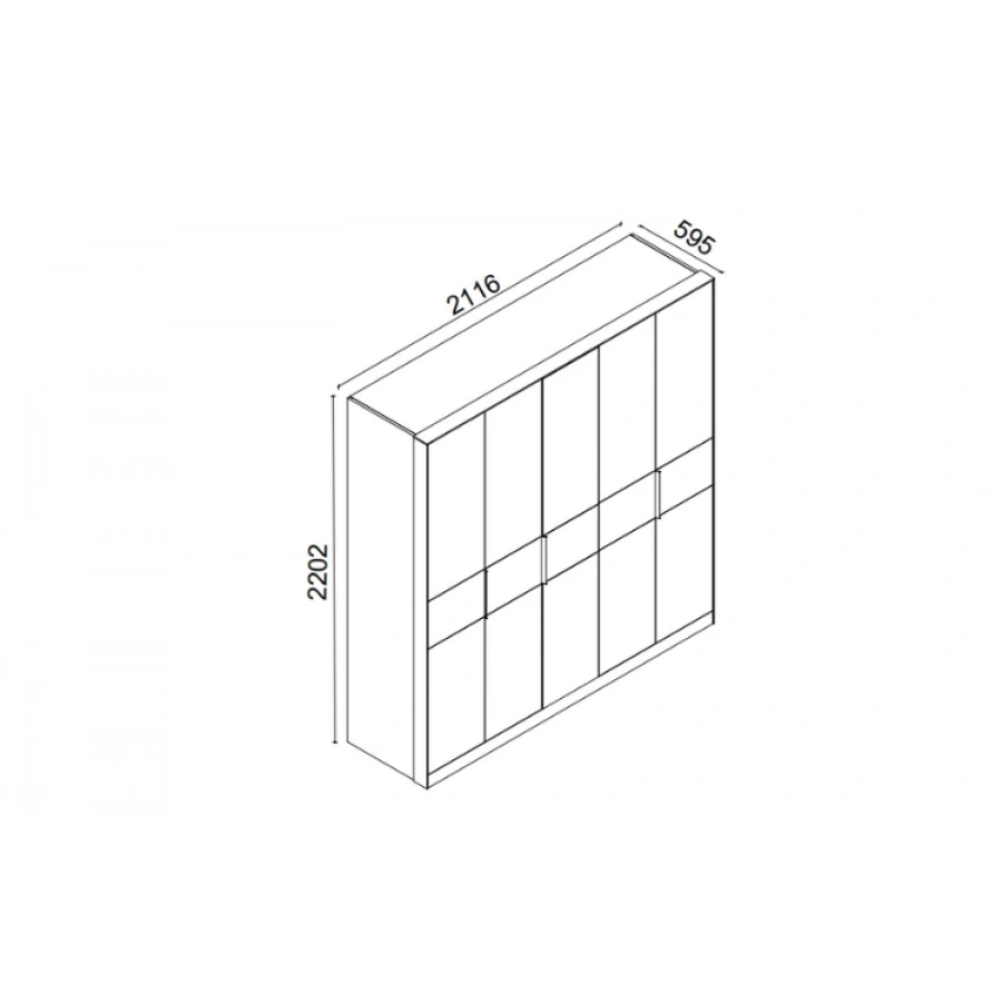 Arcos 5 Kapaklı Gardırop