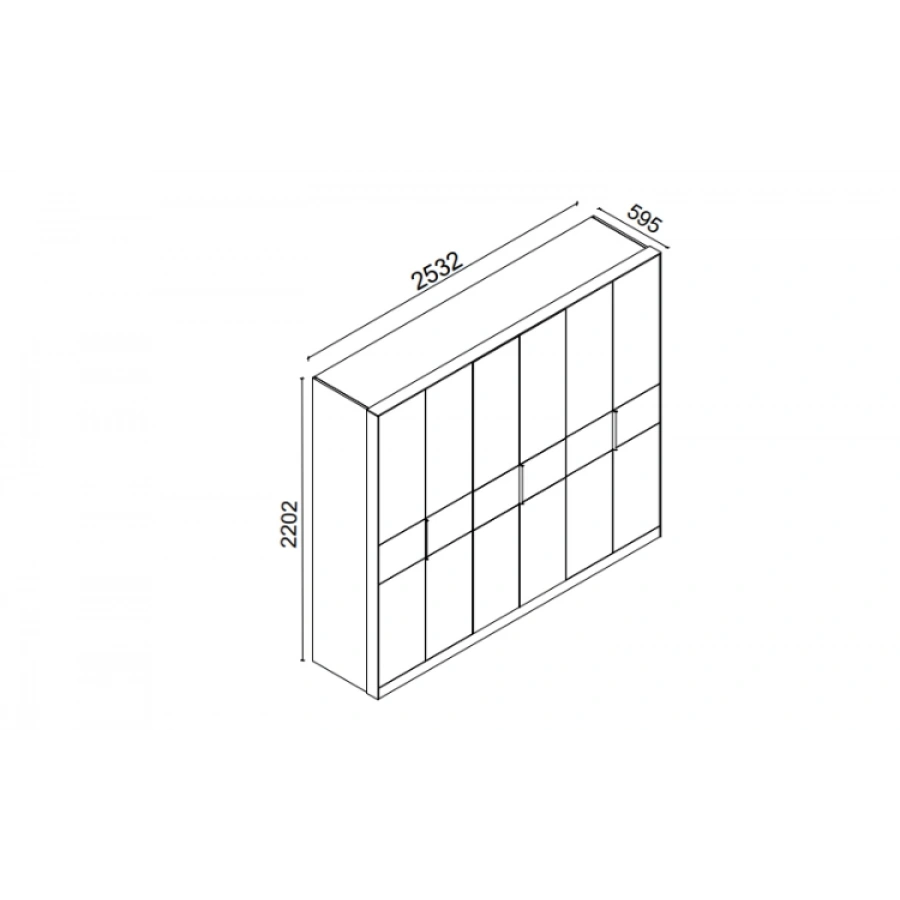Arcos 6 Kapaklı Gardırop