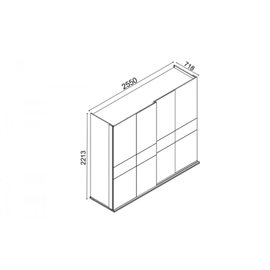 Arcos 6 Kapaklı Sürgülü Gardırop