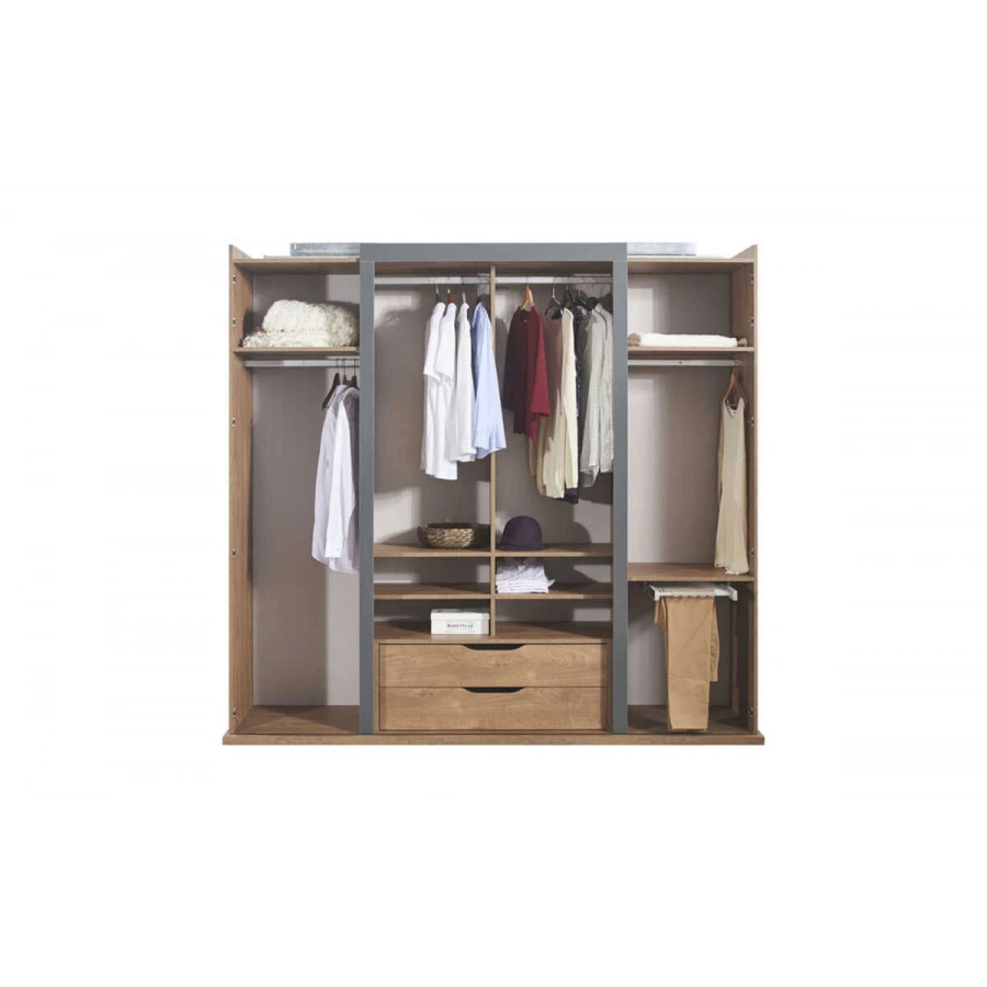 Brooklyn 6 Kapaklı Sürgülü Gardırop